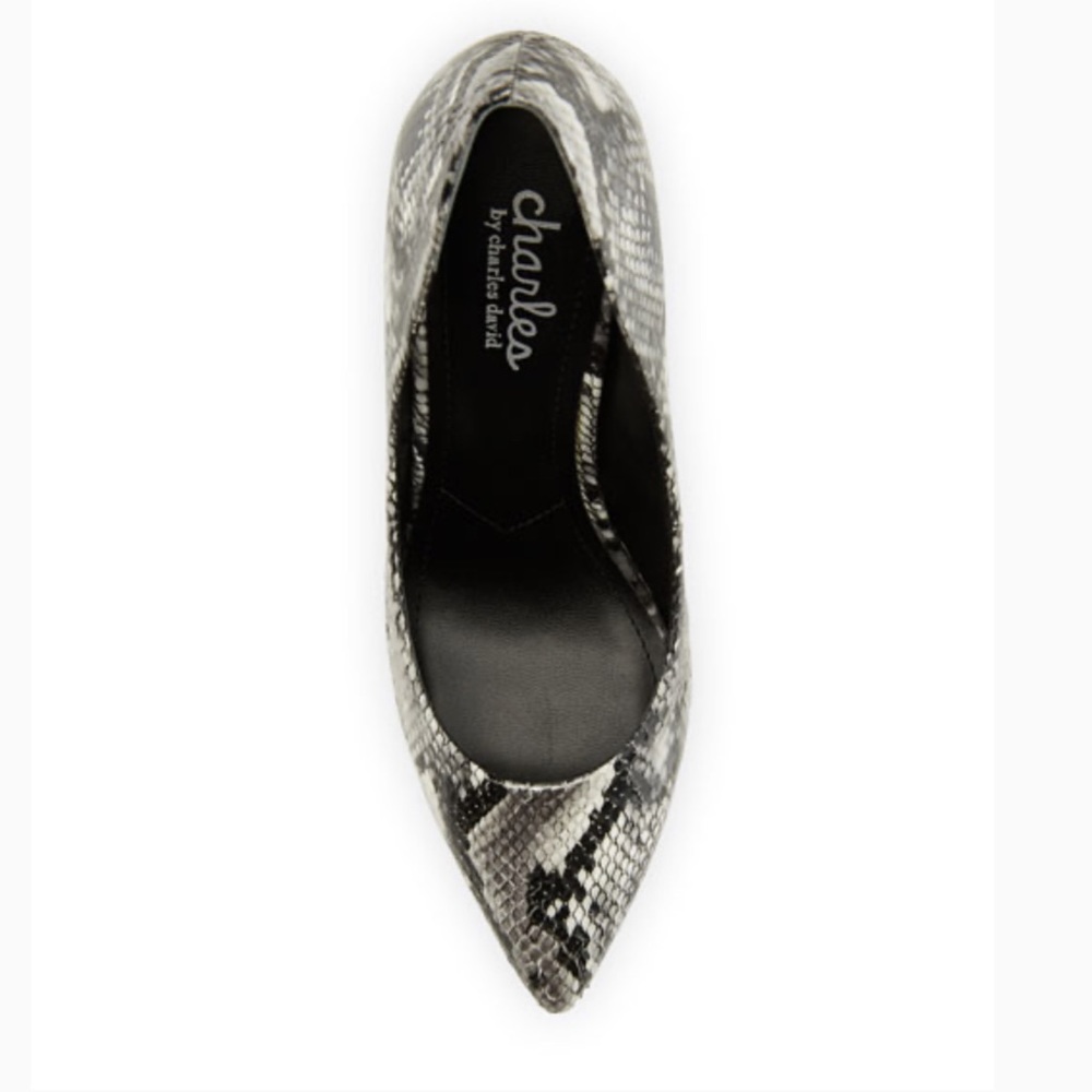 CHARLES DAVID MAXX SNAKE-EMBOSSED PUMPS - Picture 3 of 5